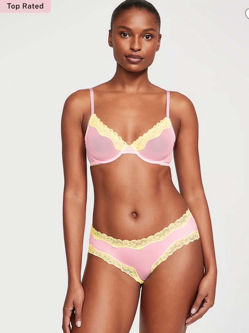 VICTORIA'S SECRET
Tease Lace-Trim Unlined Demi Bra